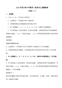 2024年四川省中考数学二轮备考之真题演练三角形（1） (解析)