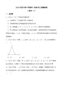 2024年四川省中考数学二轮备考之真题演练三角形（1）