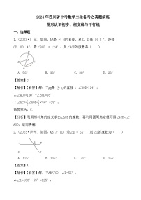 2024年四川省中考数学二轮备考之真题演练图形认识初步、相交线与平行线 (解析)