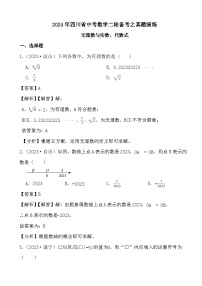 2024年四川省中考数学二轮备考之真题演练无理数与实数、代数式 (解析)