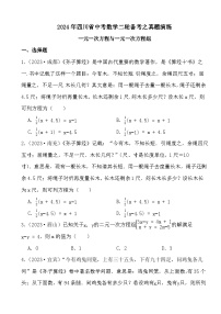 2024年四川省中考数学二轮备考之真题演练一元一次方程与一元一次方程组