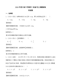 2024年四川省中考数学二轮备考之真题演练有理数 (解析)