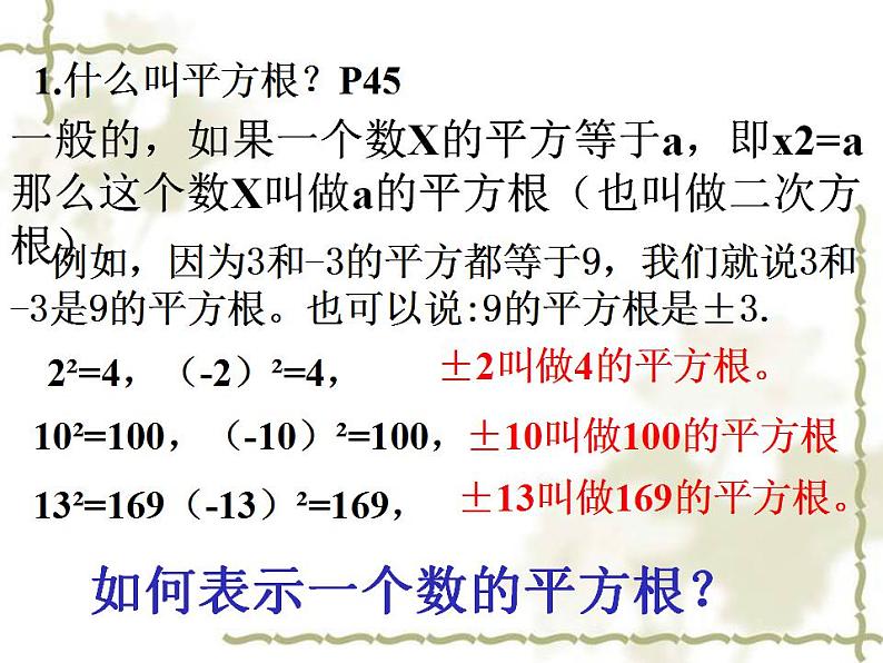 4.1 平方根 苏科版八年级数学上册课件第7页