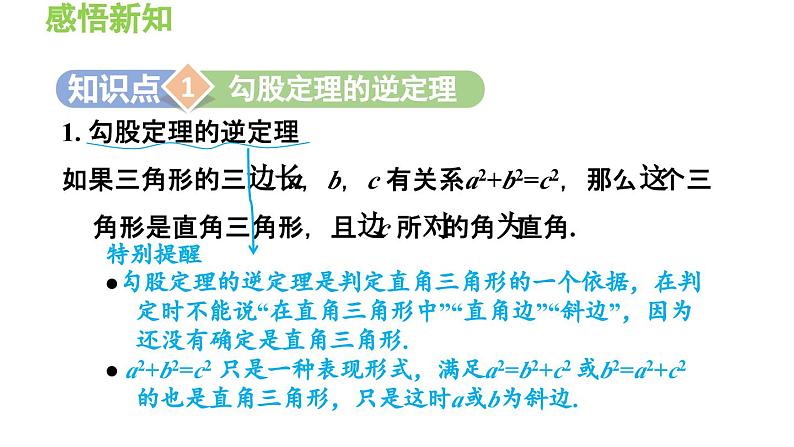 14.1.2 直角三角形的判定、反证法 华东师大版八年级数学上册导学课件第3页