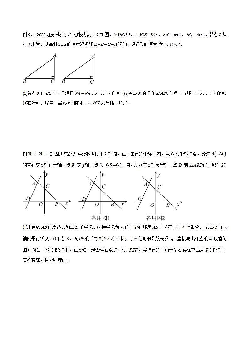 11 三角形中的重要模型-特殊三角形中的分类讨论模型（学生版）第3页