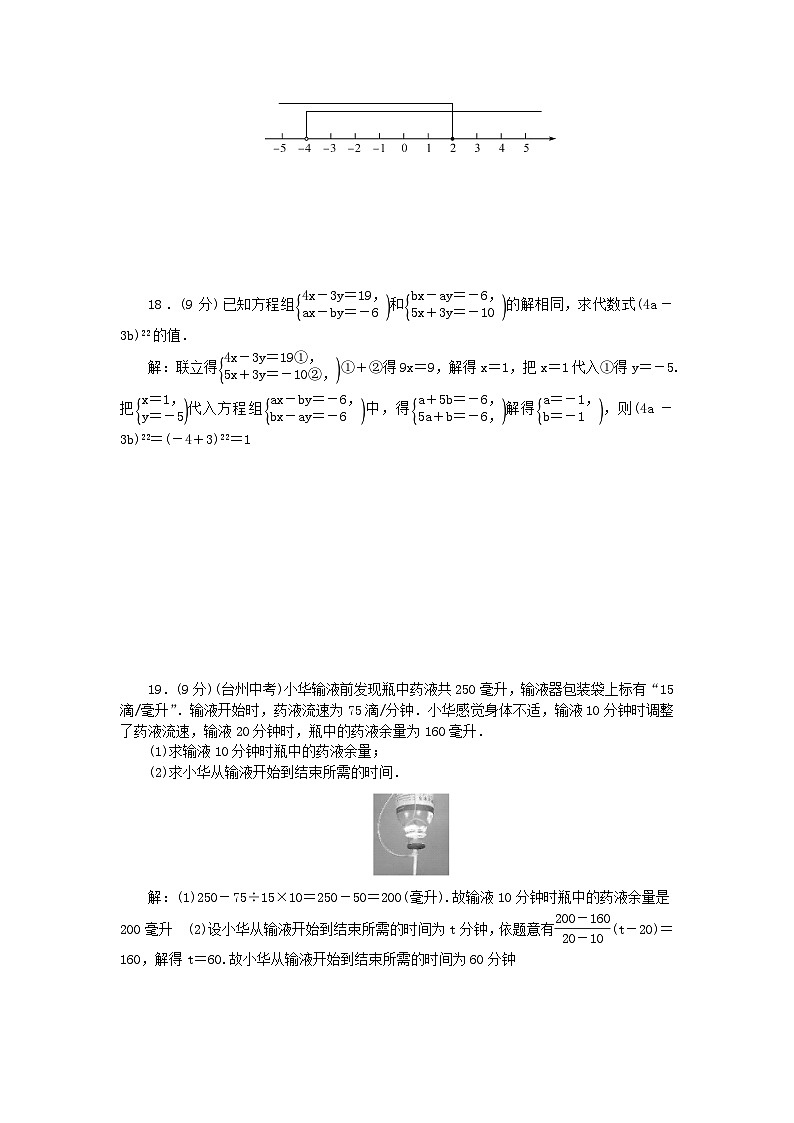 2024七年级数学下学期期中检测题及答案（华东师大版）第3页