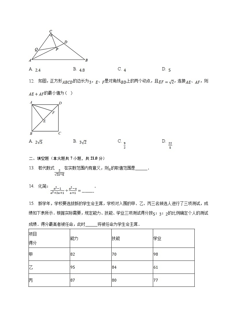 内蒙古包头市2023届九年级下学期中考模拟（五）数学试卷(含解析)第3页