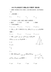 山东省济宁市微山县2023届九年级下学期中考二模数学试卷(含解析)