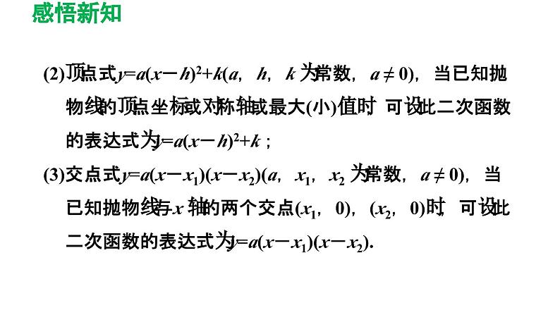 5.3 用待定系数法确定二次函数表达式 苏科版九年级数学下册导学课件04