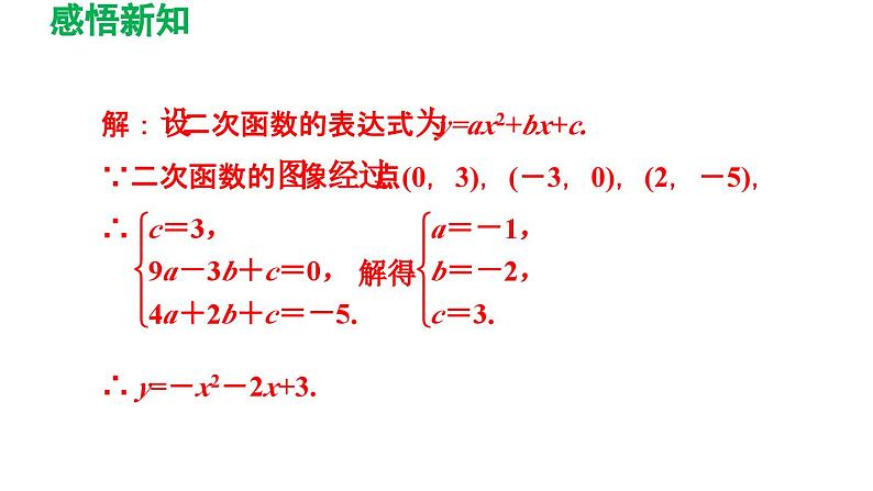 5.3 用待定系数法确定二次函数表达式 苏科版九年级数学下册导学课件08