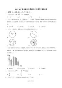 2023年广东肇庆鼎湖区中考数学三模试卷