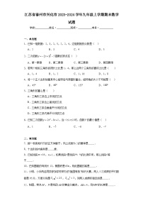 江苏省泰州市兴化市2023-2024学年九年级上学期期末数学试题(含答案)