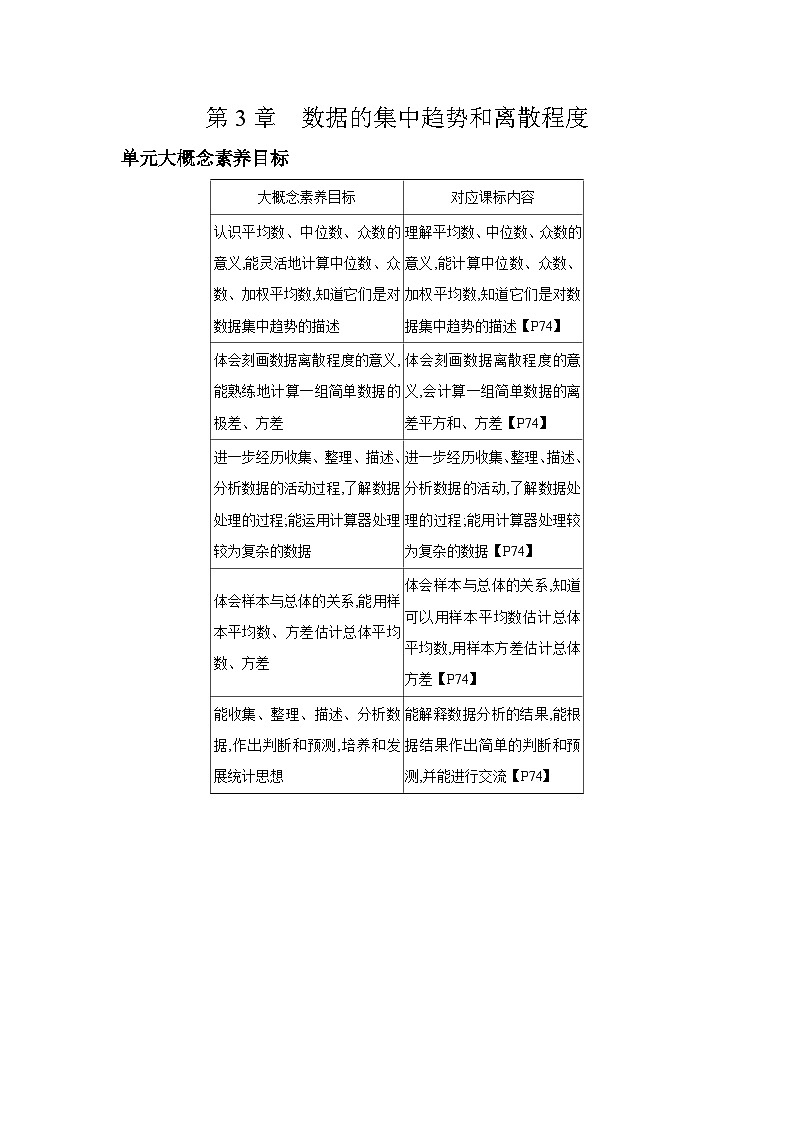 3.1 平均数 苏科版九年级数学上册素养提升练(含解析)01