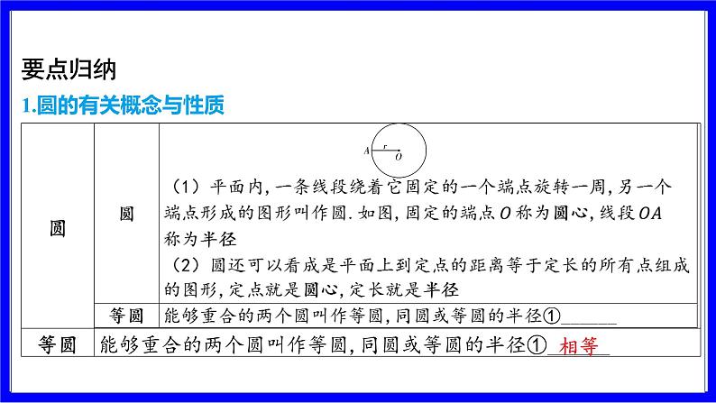 数学中考复习考点研究 第六章 圆   命题点1 圆的基本概念与性质（必考） PPT课件第3页