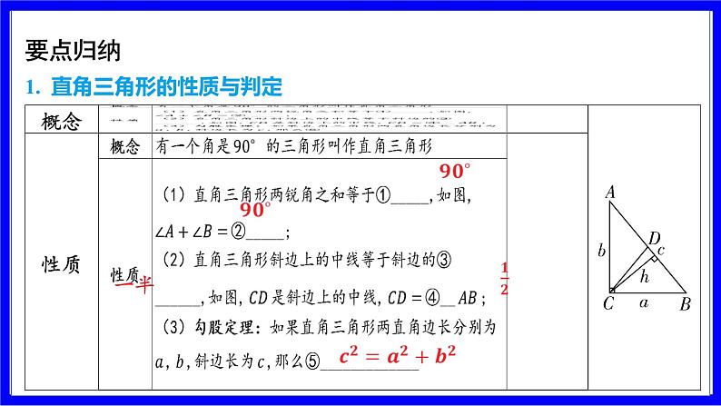 数学中考复习考点研究 第四章 三角形  命题点7 直角三角形的性质与判定（必考） PPT课件第3页
