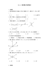 人教版七年级下册5.1.1 相交线精练