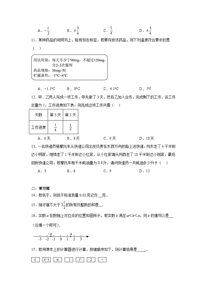 2022-2023学年沪教版（上海）六年级数学下册第五章+有理数+单元测试（含答案）02
