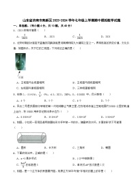 山东省济南市高新区2023-2024学年七年级上学期期中模拟数学试题