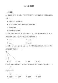 人教版七年级下册5.1.2 垂线练习题