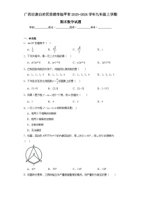 广西壮族自治区贵港市桂平市2023-2024学年九年级上学期期末数学试题(含答案)