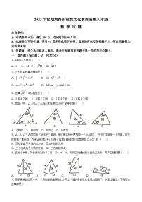 河南省南阳市唐河县2023-2024学年八年级上学期期末数学试题（含答案）