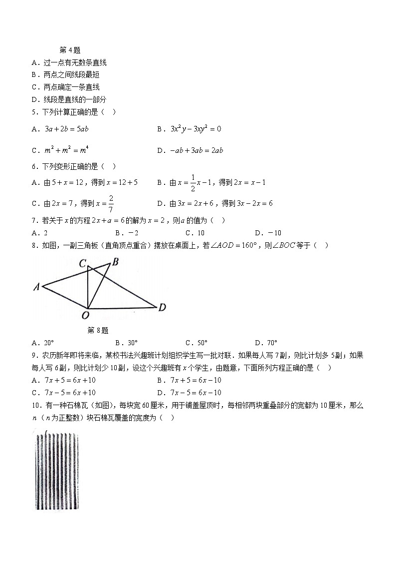 河南省安阳市殷都区2023-2024学年七年级上学期期末数学试题02
