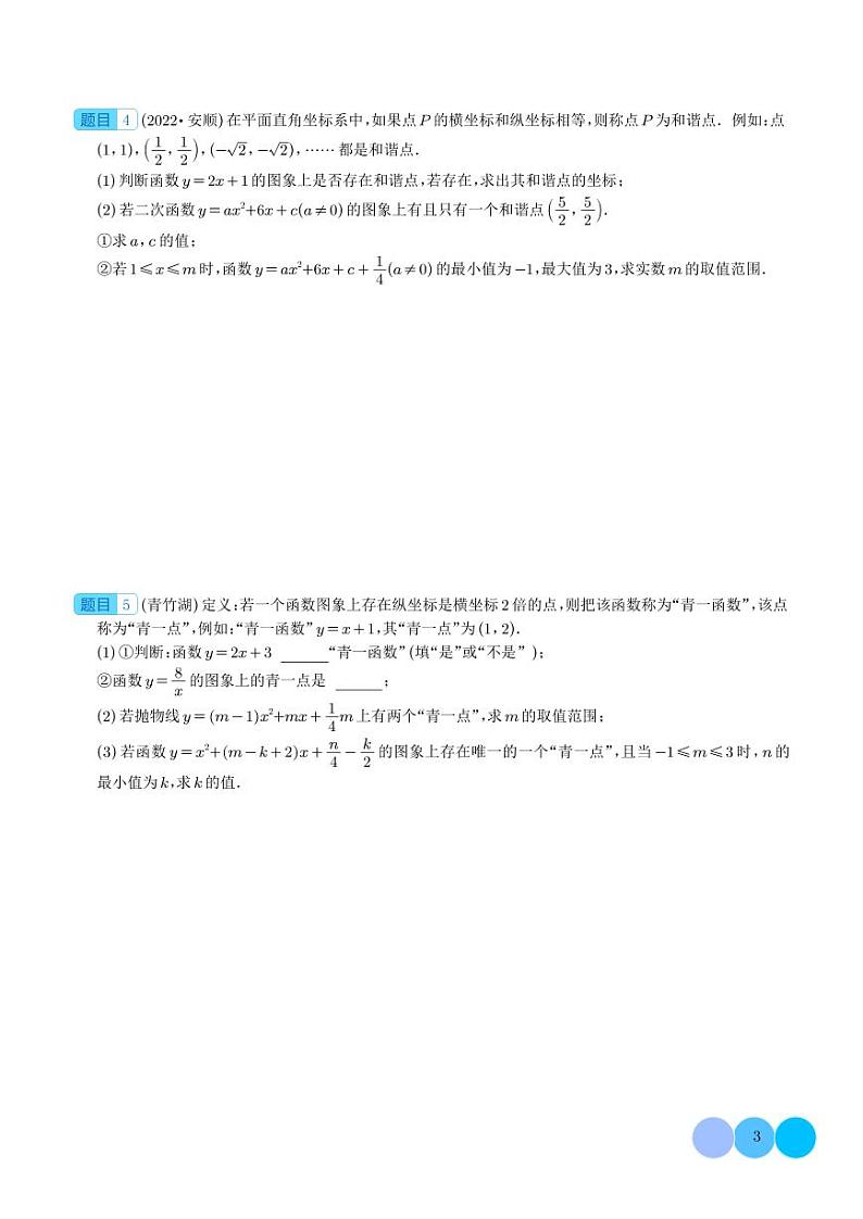 新知识学习型&新定义问题之求函数的特殊点--2024年中考数学重难点学案03