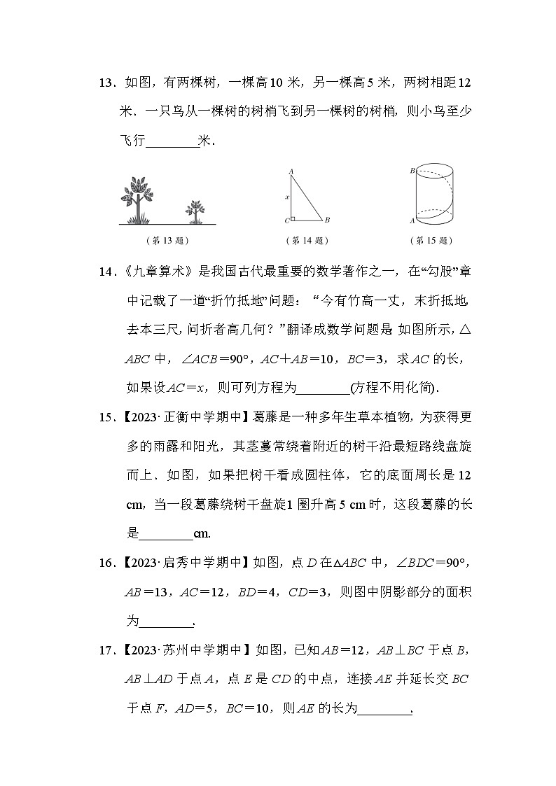 第3章 勾股定理 苏科版数学八年级上册综合素质评价试卷(含解析)03