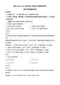 河南省周口市商水县2023-2024学年九年级上学期期末数学试题