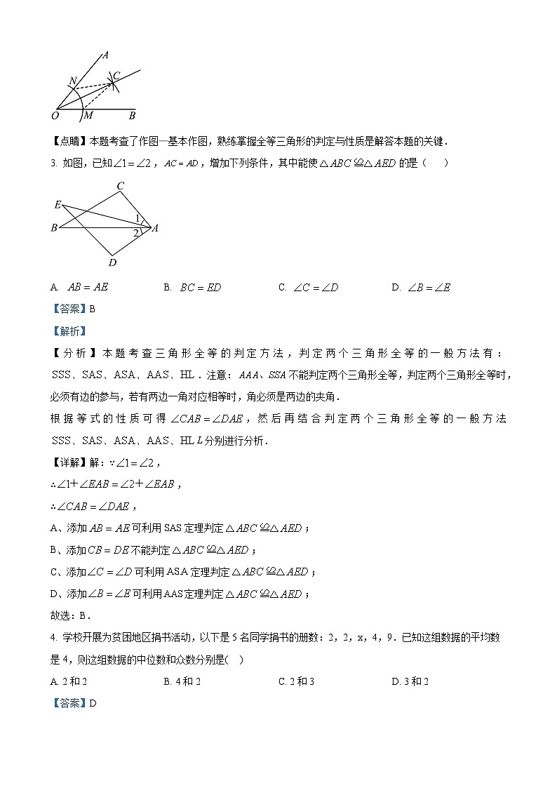 山东省菏泽市巨野县2023-2024学年八年级上学期期末数学试题第2页