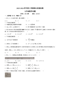 山东省日照市东港区日照高新区中学2023-2024学年七年级上学期期末数学试题(无答案)