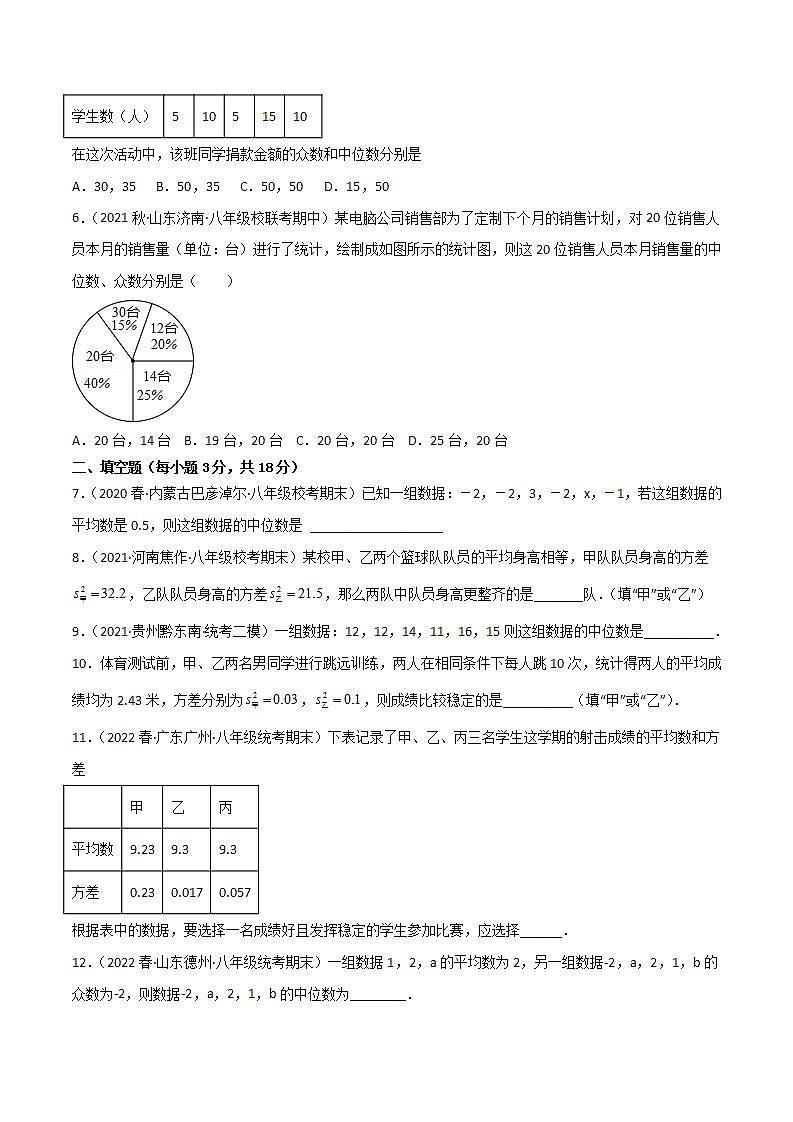 第20章《数据的分析》复习与小结 课件+过关测试（含答案解析） -人教版数学八年级下册02