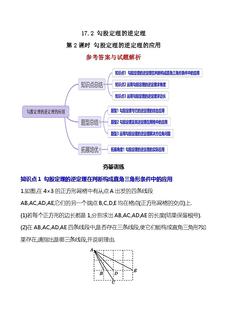 【核心素养】17.2.2《勾股定理逆定理的应用》课件+教案+分层练习（含答案解析）01