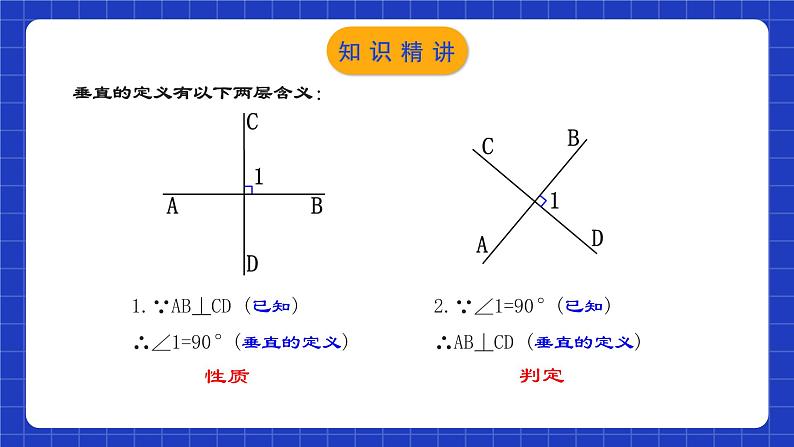 人教版数学七年级下册 5.1.2 《垂线》课件+教学设计+导学案+分层练习（含答案解析）07