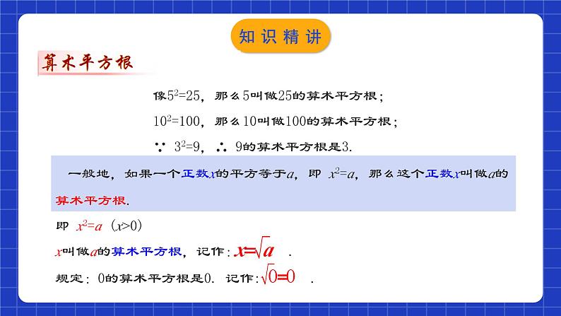 人教版数学七年级下册 6.1.1《算术平方根》课件+教学设计+导学案+分层练习（含答案解析）07