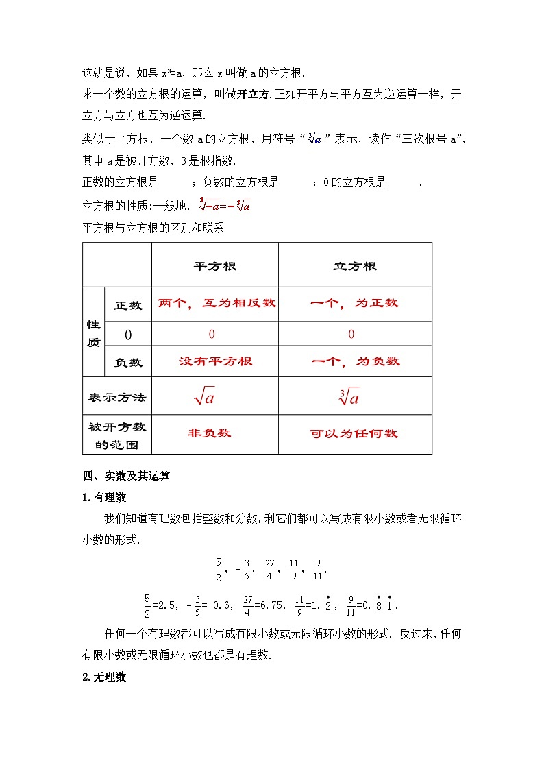 人教版数学七年级下册 第六章《实数 》章节复习课件+章节教学设计+章节复习导学案+单元测试卷（含答案解析）03