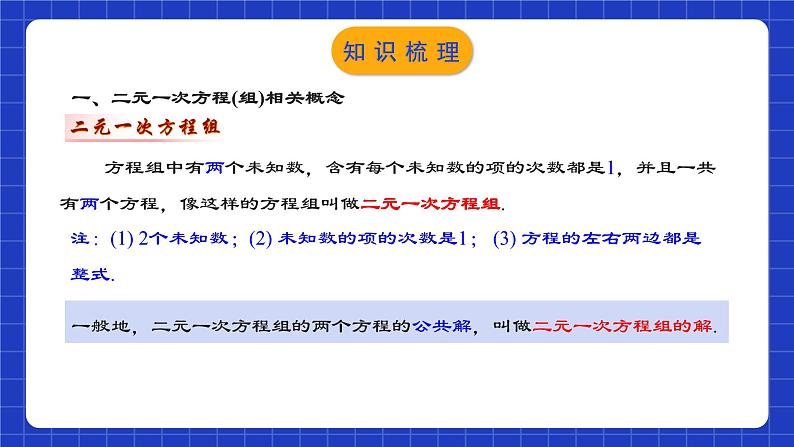 人教版数学七年级下册 第八章《二元一次方程组 》章节复习课件第5页