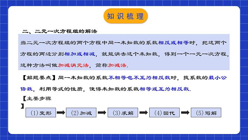 人教版数学七年级下册 第八章《二元一次方程组 》章节复习课件+章节教学设计+章节复习导学案+单元测试卷（含答案解析）08