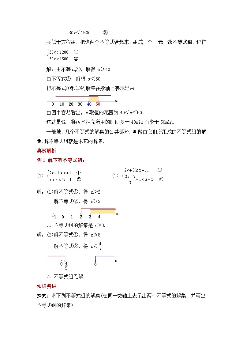 人教版数学七年级下册 9.3.1  《一元一次不等式组》课件+教学设计+导学案+分层练习（含答案解析）02