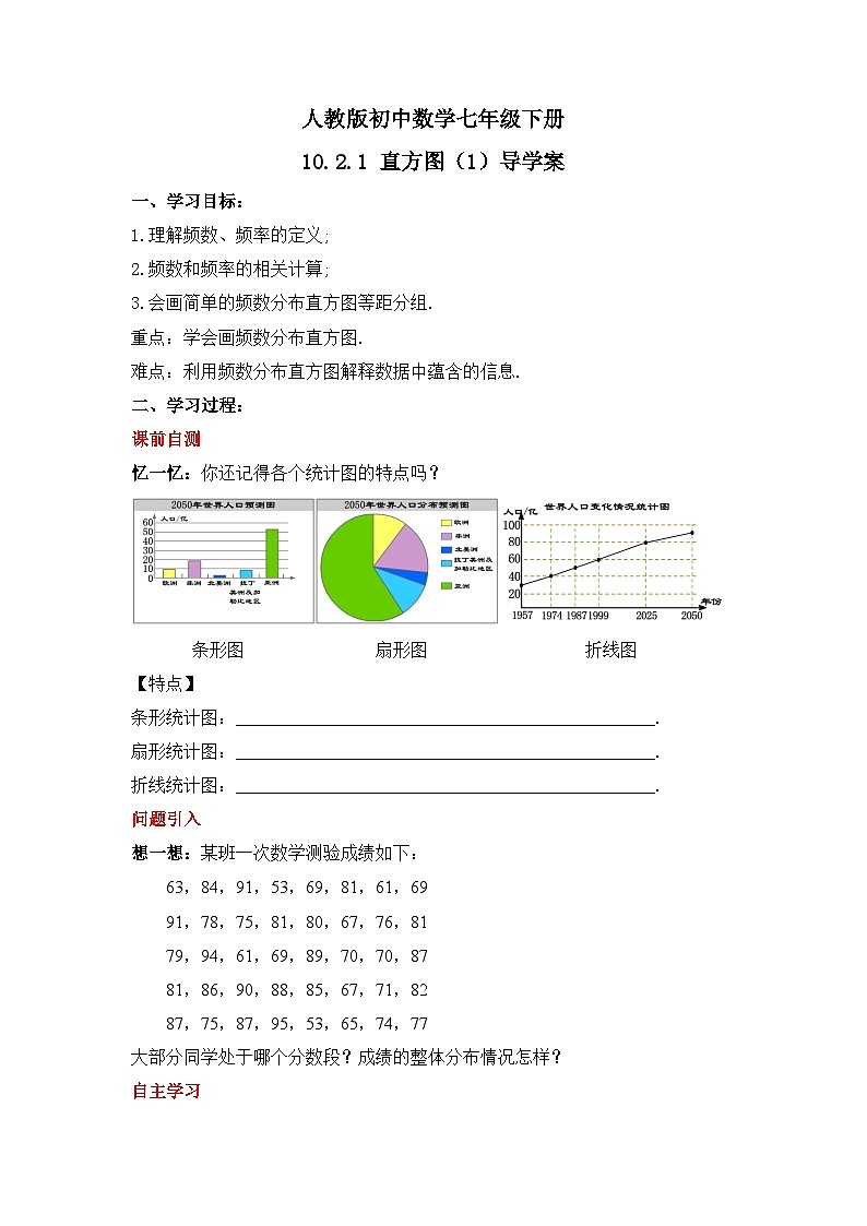 人教版数学七年级下册 10.2.1《直方图（1）》课件+教学设计+导学案+分层练习（含答案解析）01