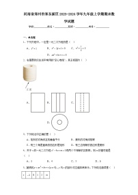 河南省郑州市郑东新区2023-2024学年九年级上学期期末数学试题(含答案)