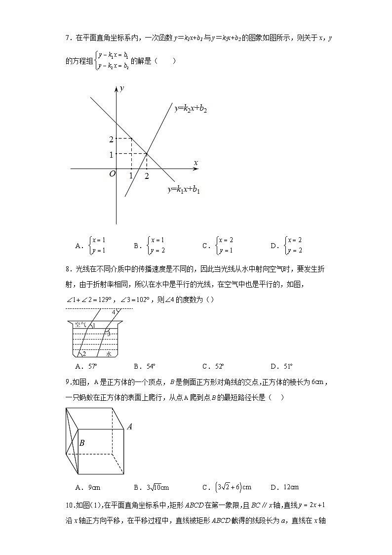 河南省郑州市金水区实验中学2023-2024学年八年级上学期期末数学试题02