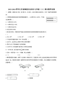 2023-2024学年江苏省南通市启东市七年级（上）期末数学试卷（含解析）