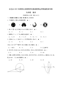 四川省泸州市合江县2021-2022学年九年级上学期期中考试数学试题