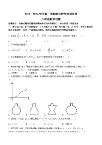 山东省枣庄市市中区2023-2024学年八年级上学期期末数学试题