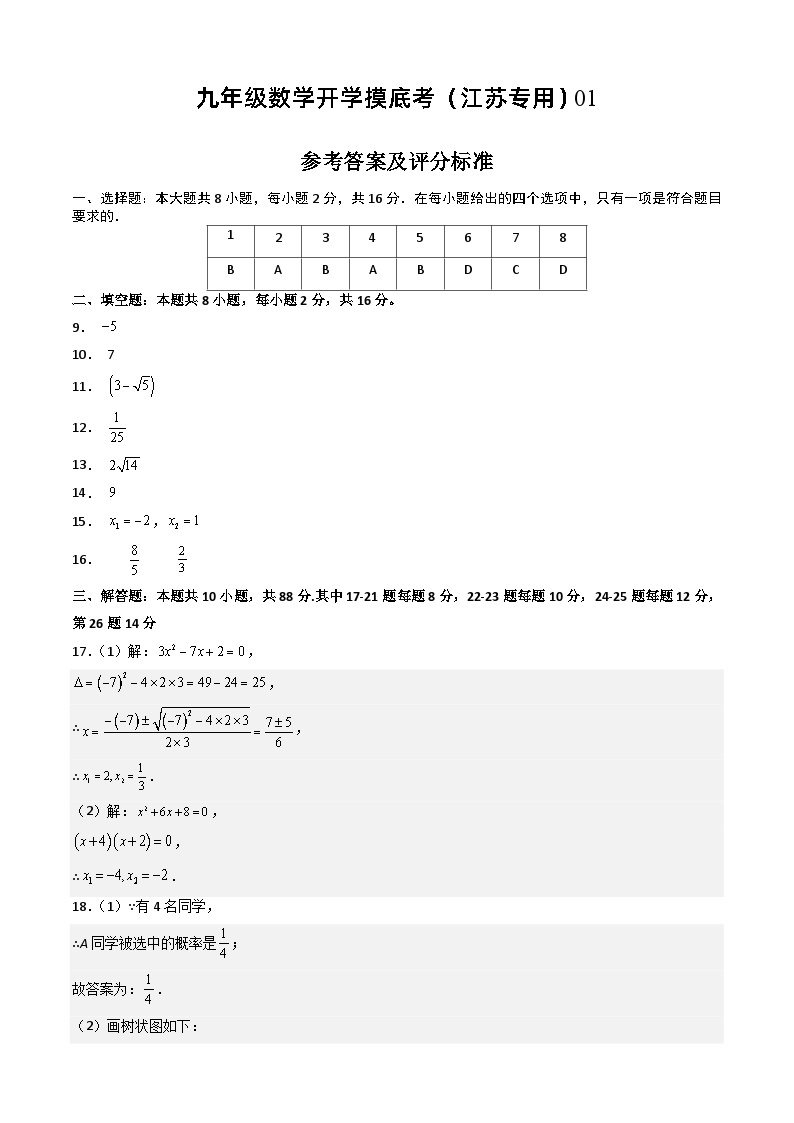 【开学摸底考】九年级数学（江苏专用）01-2023-2024学年九年级数学下学期开学摸底考试卷.zip01