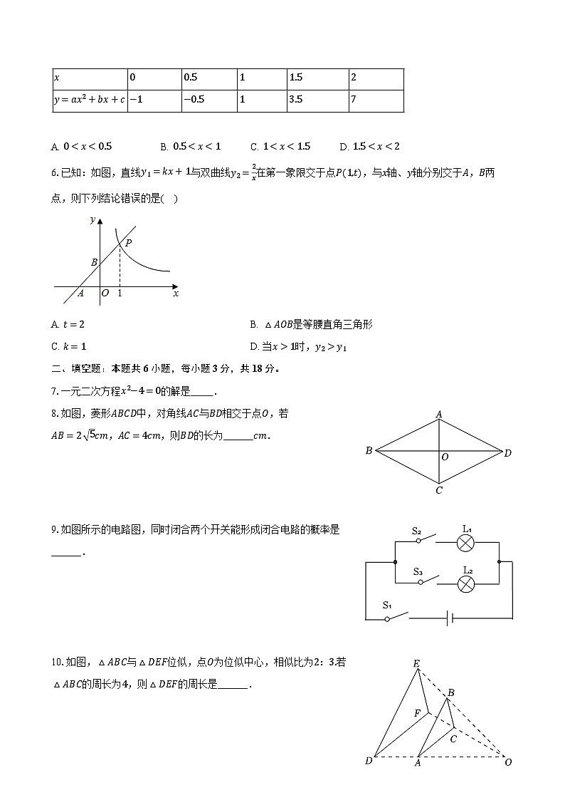 2022-2023学年江西省九江市九年级（上）期末数学试卷（含解析）第2页