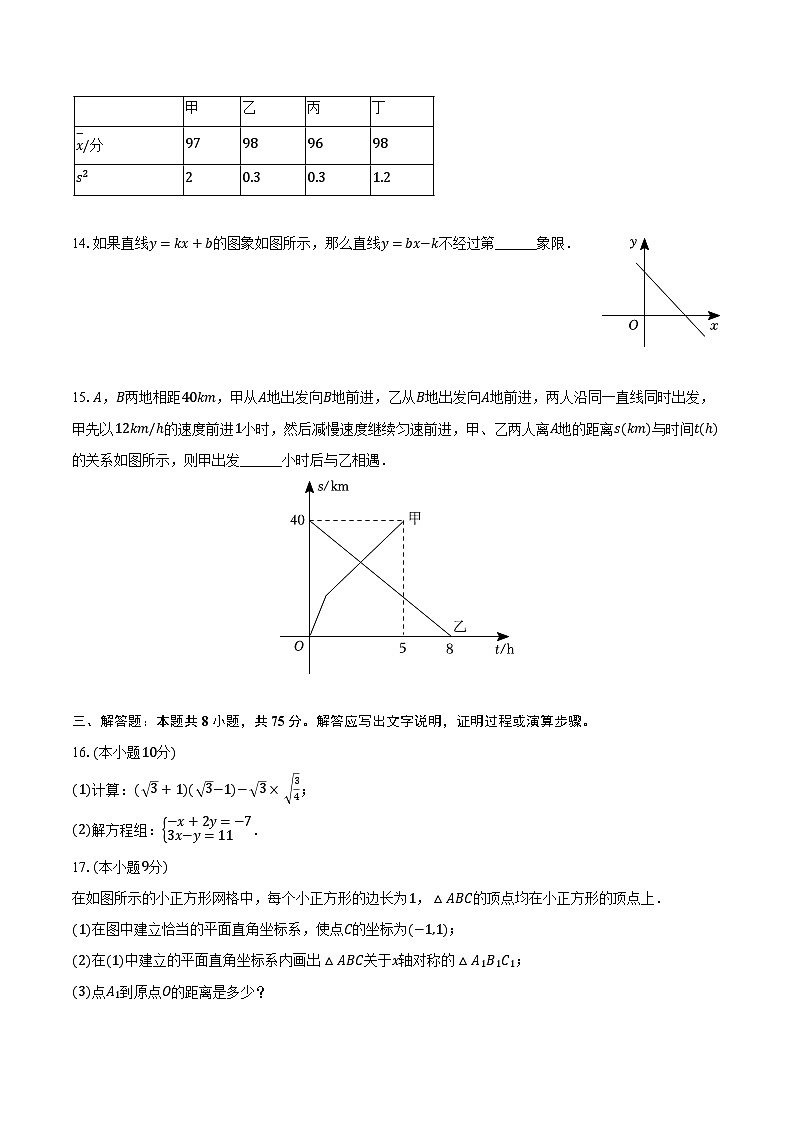2023-2024学年河南省周口市项城市多校联考八年级（上）期末数学试卷（含解析）第3页