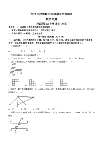 江苏省泰州市泰兴市2023-2024学年七年级上学期期末数学试题