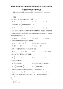 海南省省直辖县级行政单位乐东黎族自治县2023-2024学年七年级上学期期末数学试题(含答案)